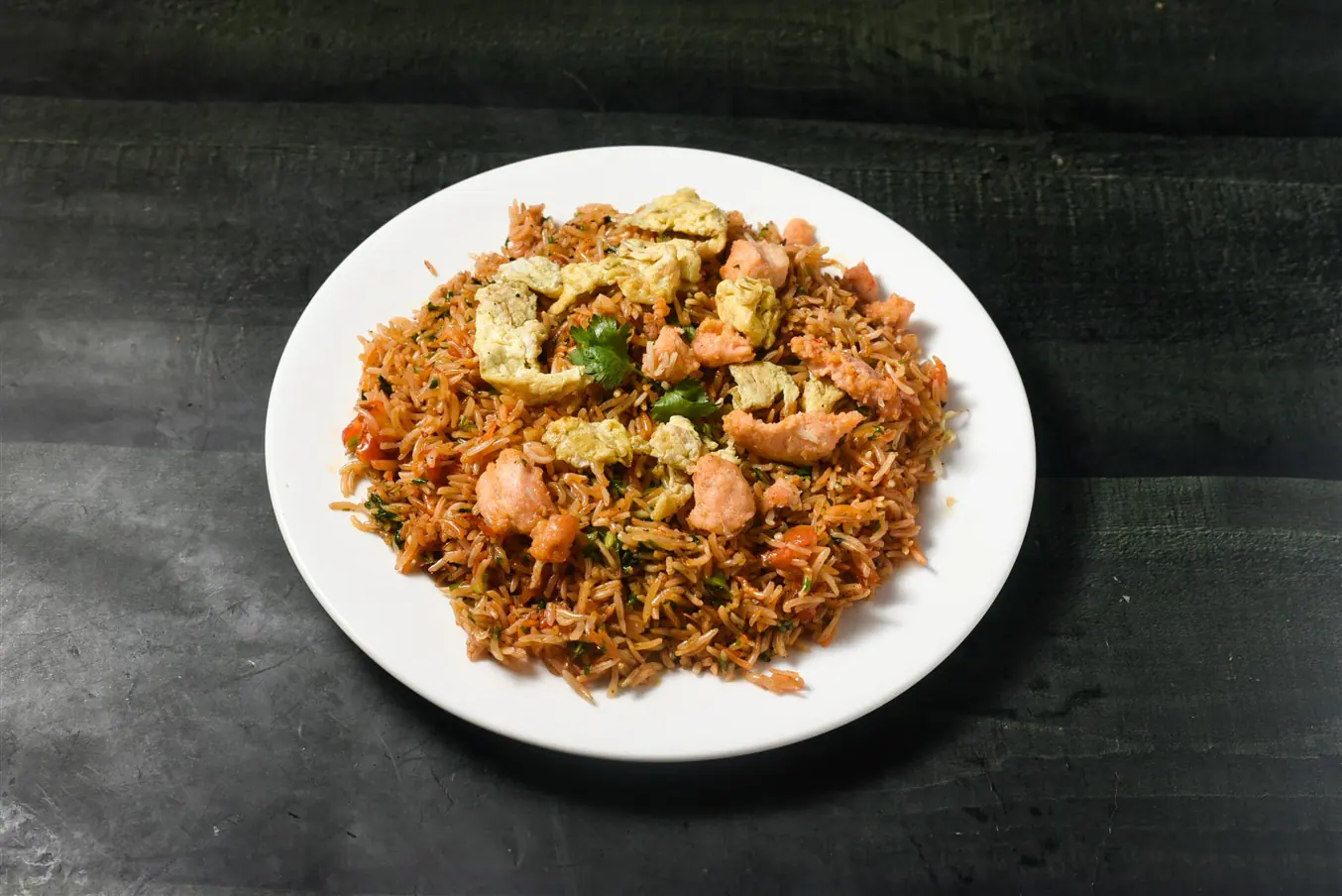 Egg Chicken Manchurian Rice