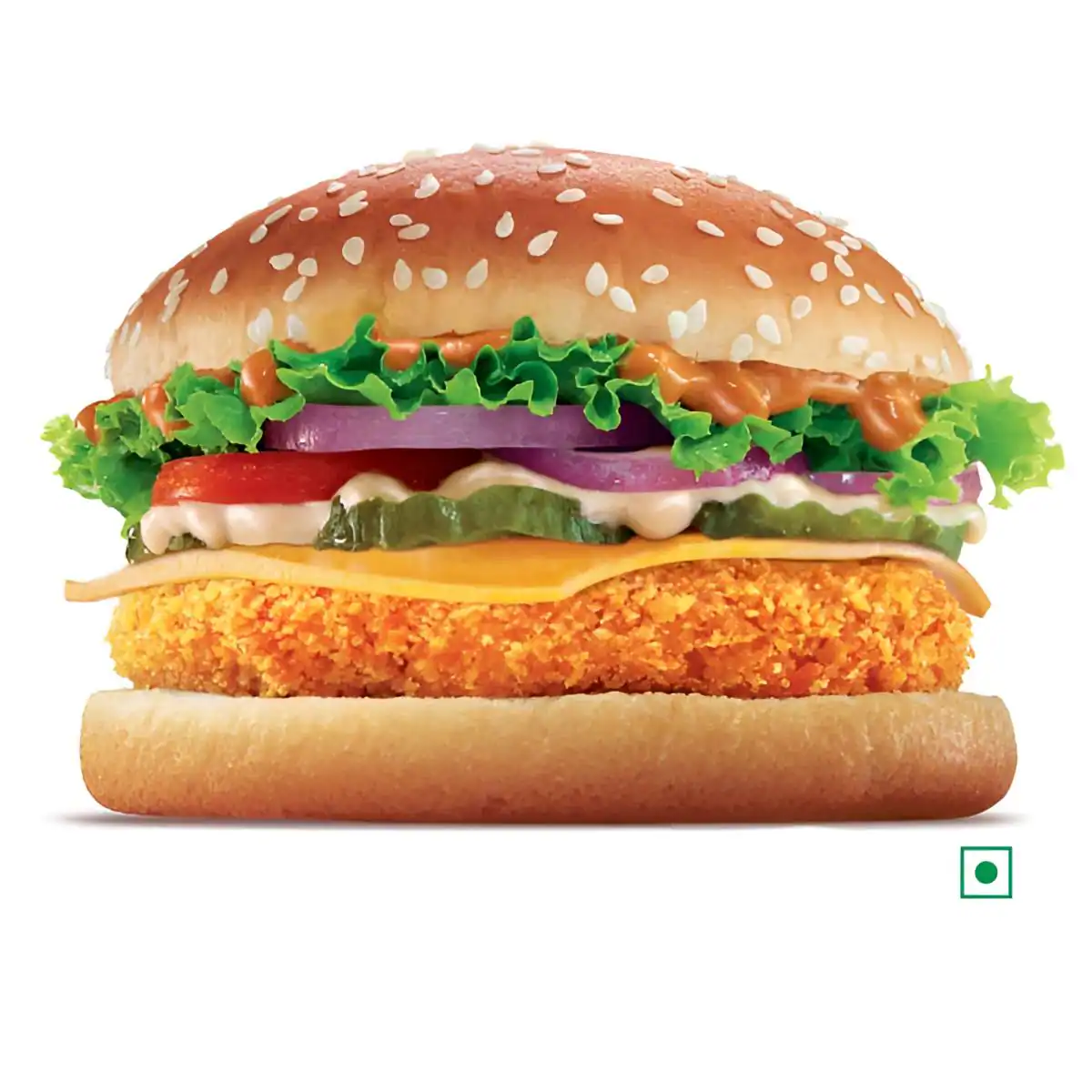Veg Whopper Deluxe With Cheese Slice.