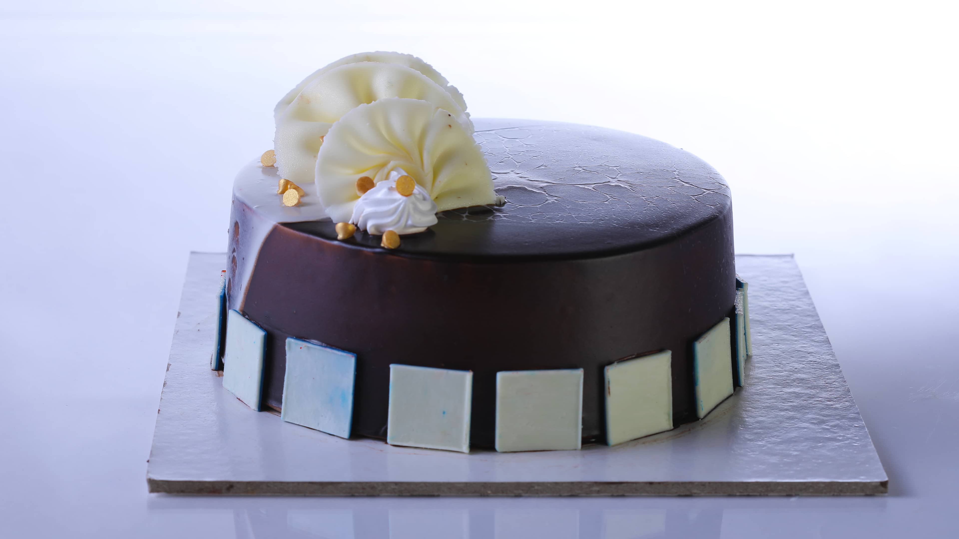 2 Ingredients Mirror Glaze Cake| No Gelatin No Agar Agar |homemade - YouTube