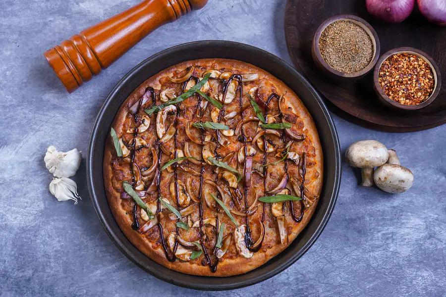 BBQ Mushroom Pizza