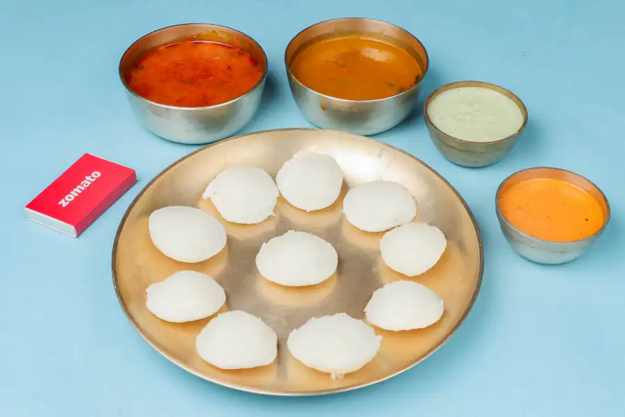 Ghee Sambar Button Podi Idli(12 Pcs)