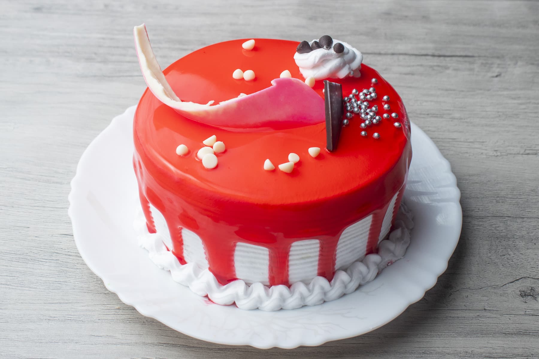 Cold Red Jelly Cake Fruits Inside Stock Photo 60734974 | Shutterstock