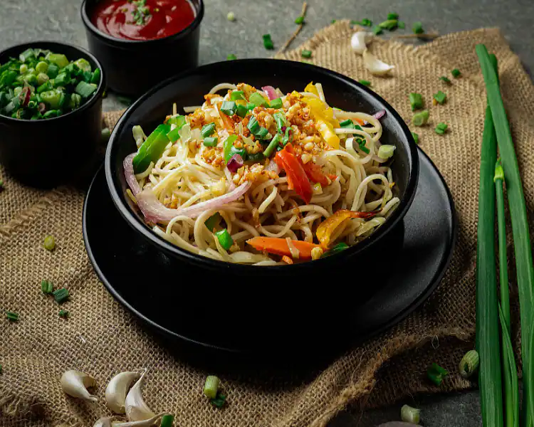 Veg Burnt Garlic Noodles