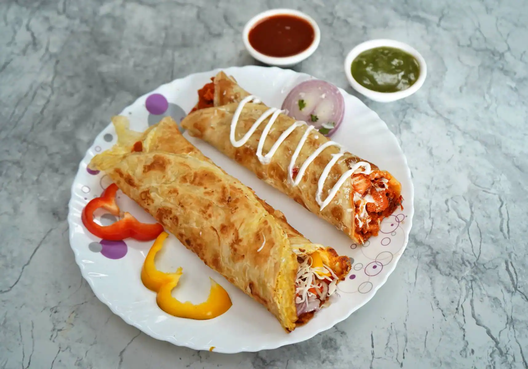 Double Egg Omelette Roll With Chicken Mayonnaise Roll