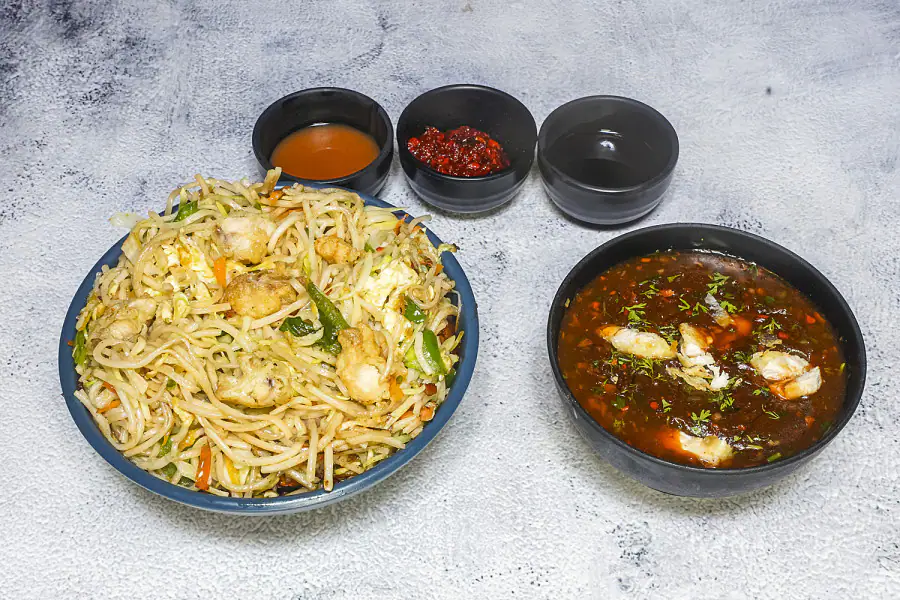 Chicken Manchurian Noodles