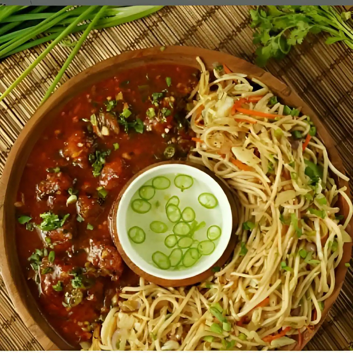 Veg Manchurian With Veg Noodles