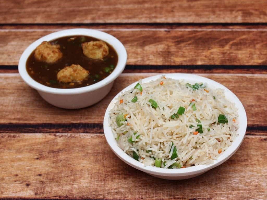 Veg Manchurian Fried Rice