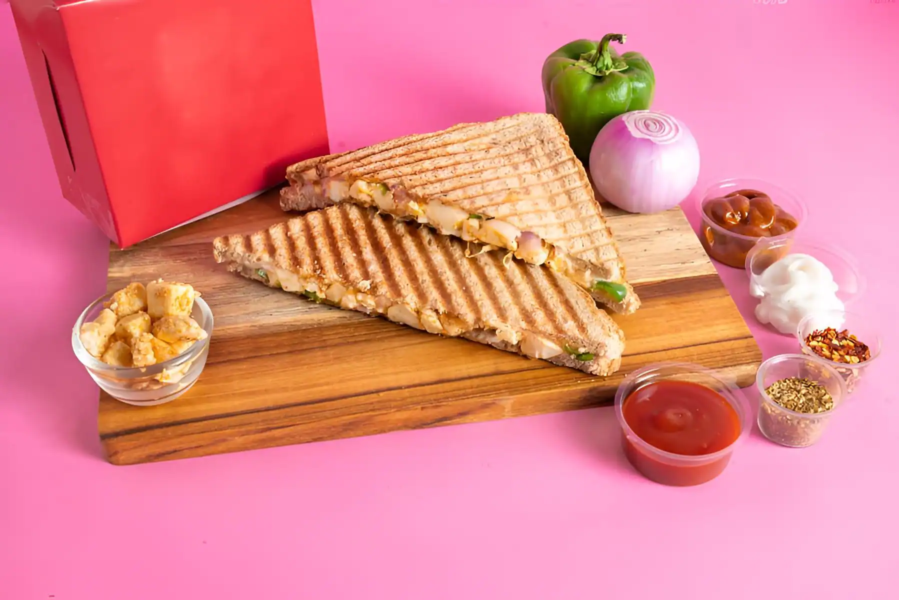 JAMBO Paneer Grilled Sandwich.