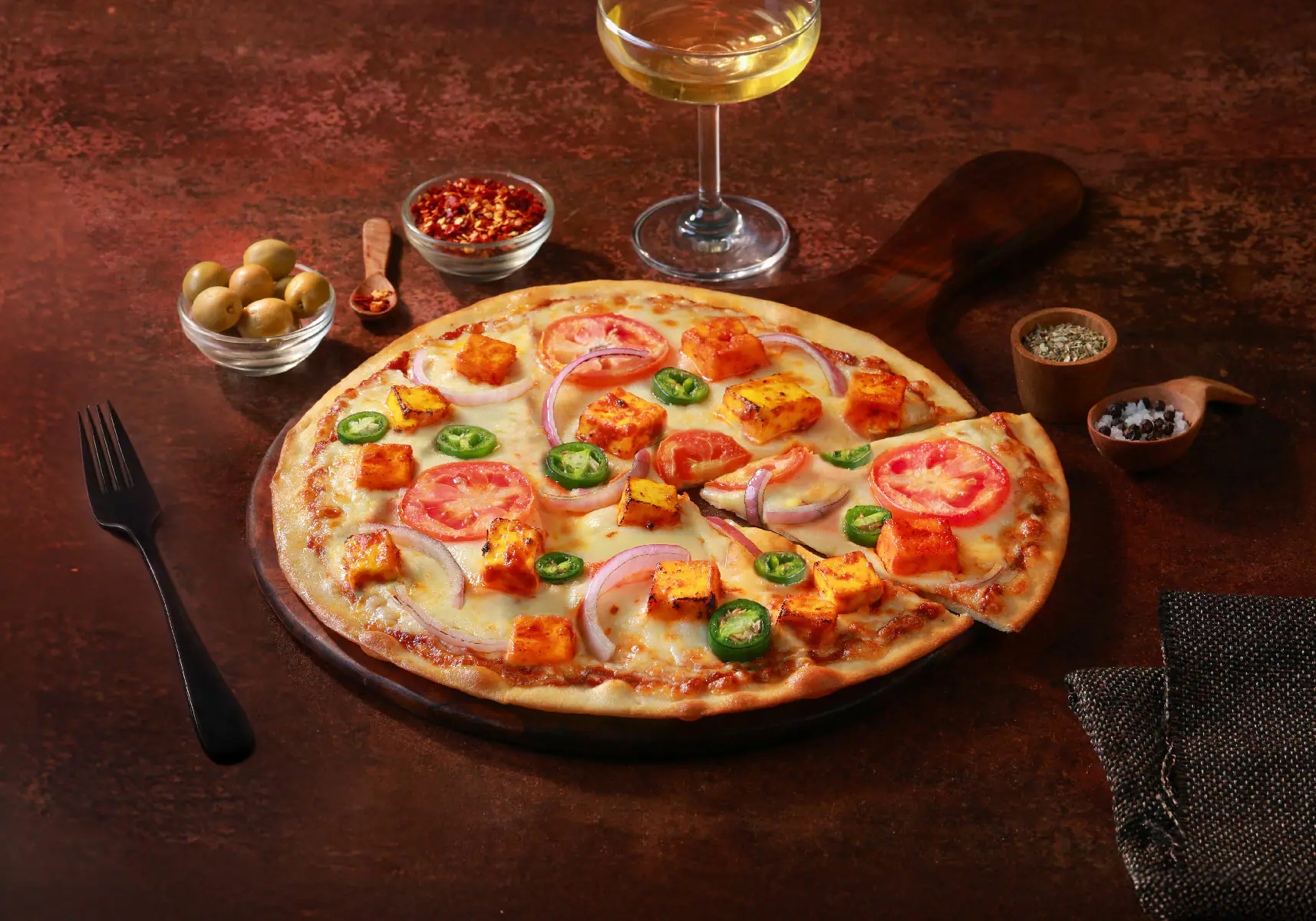 Paneer Double Smash Pizza [7" Regular]