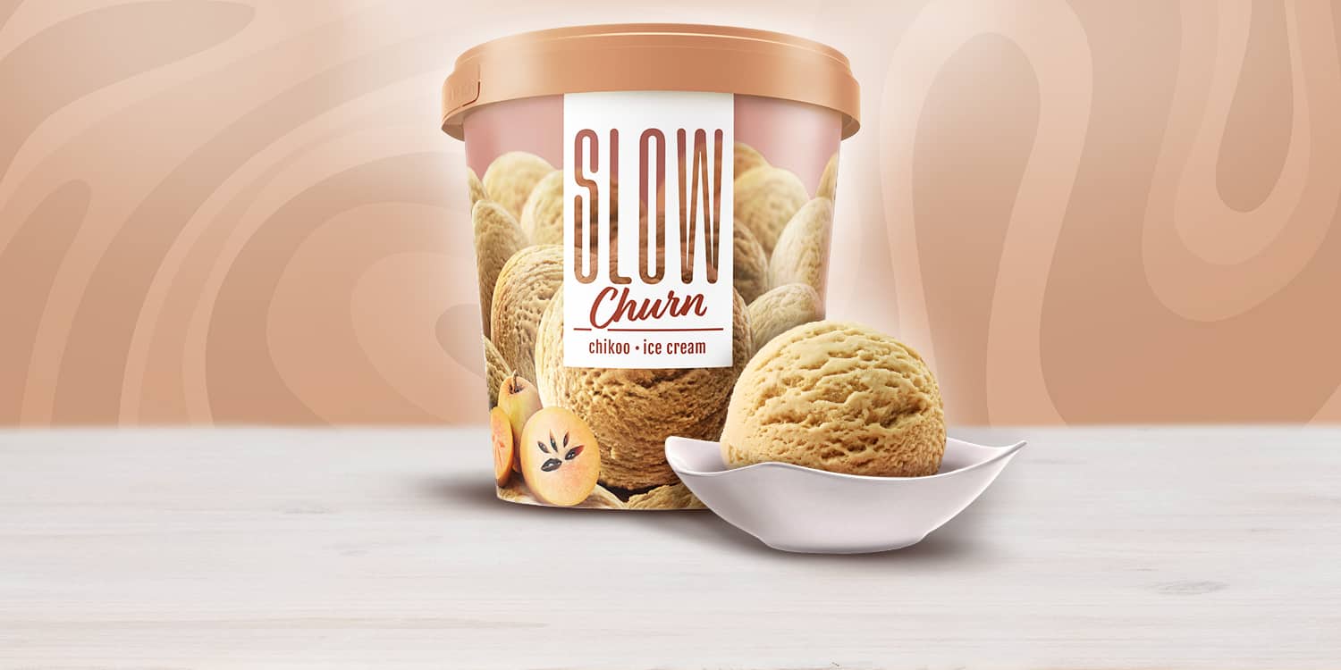 Slow Churn Chikoo Ice Cream 500 ML