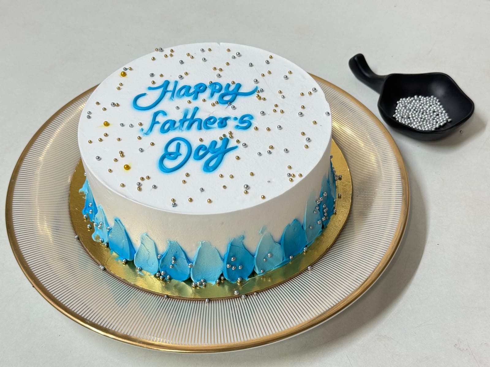 Fathers Day Vanilla Sprinkle Cake