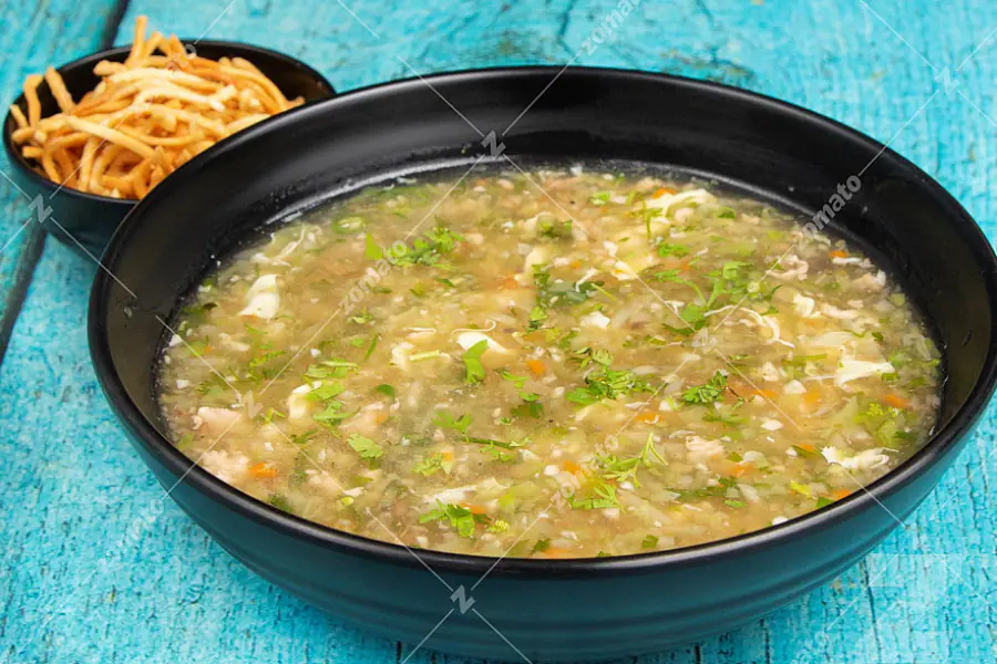 Manchow In White Twist Chicken Soup