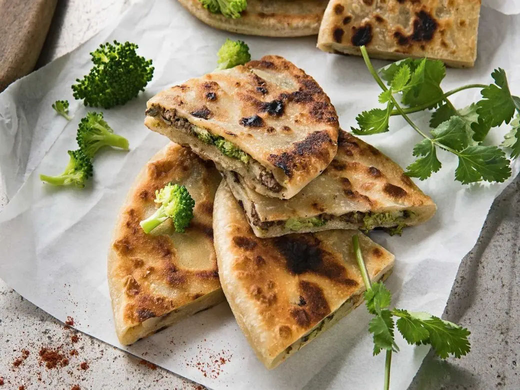 Mushroom Masala Paratha