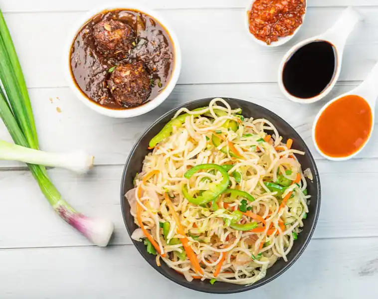 Veg Manchurian Noodles