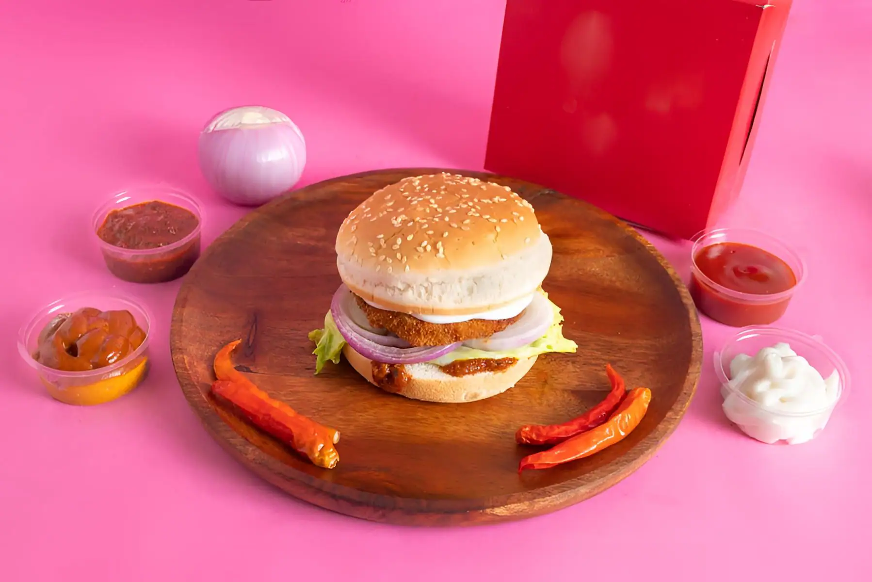 Spicy Veg Burger.