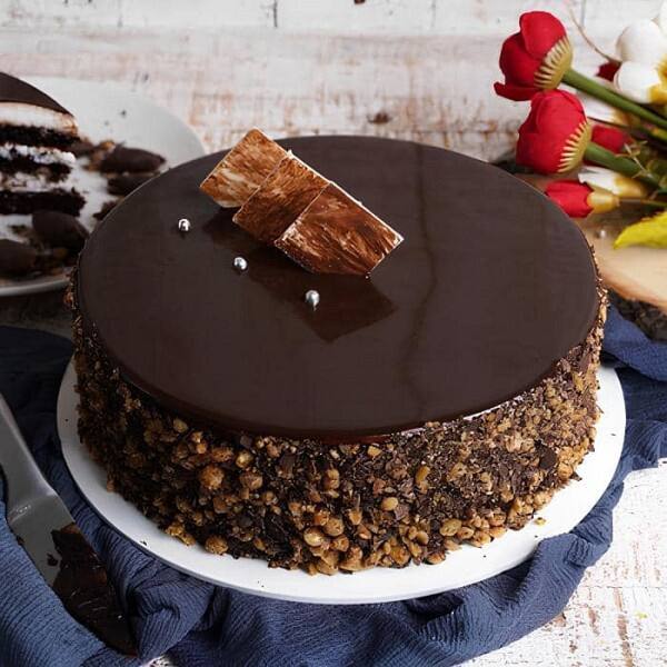 Belgian Walnut Truffle Cake