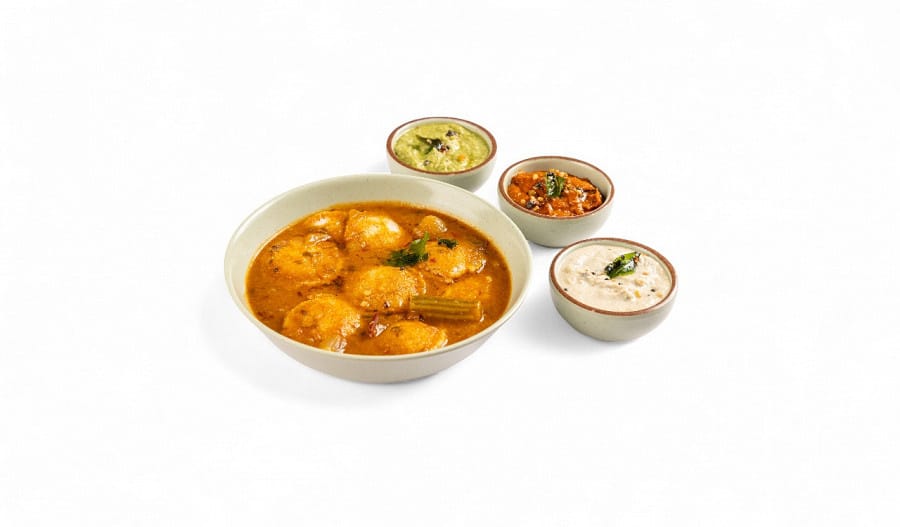 Ghee Sambar Chitty Idly