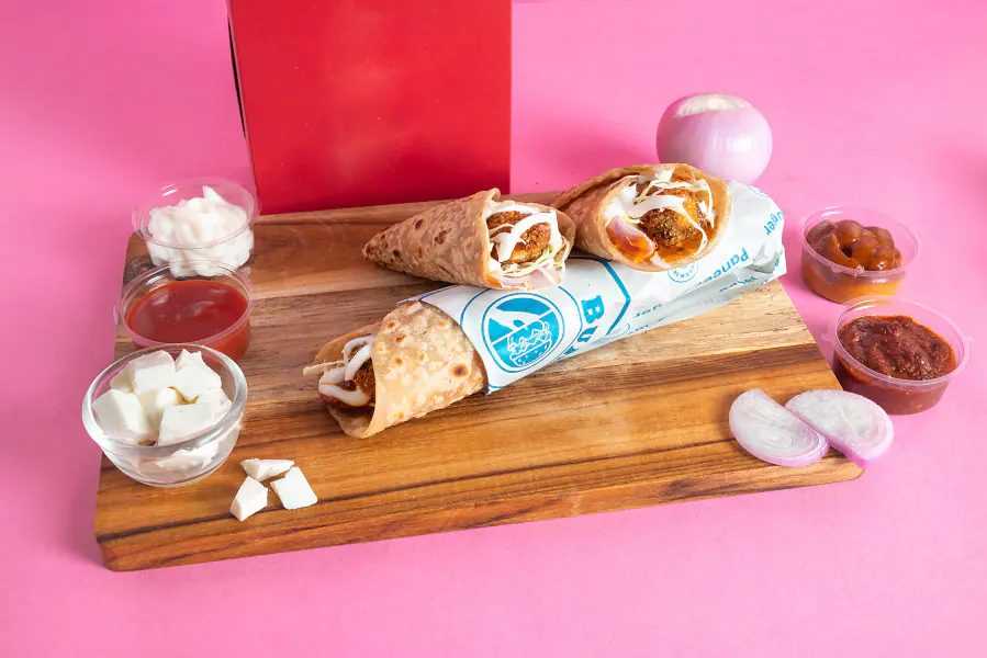 Whole Wheat Paneer Roll.