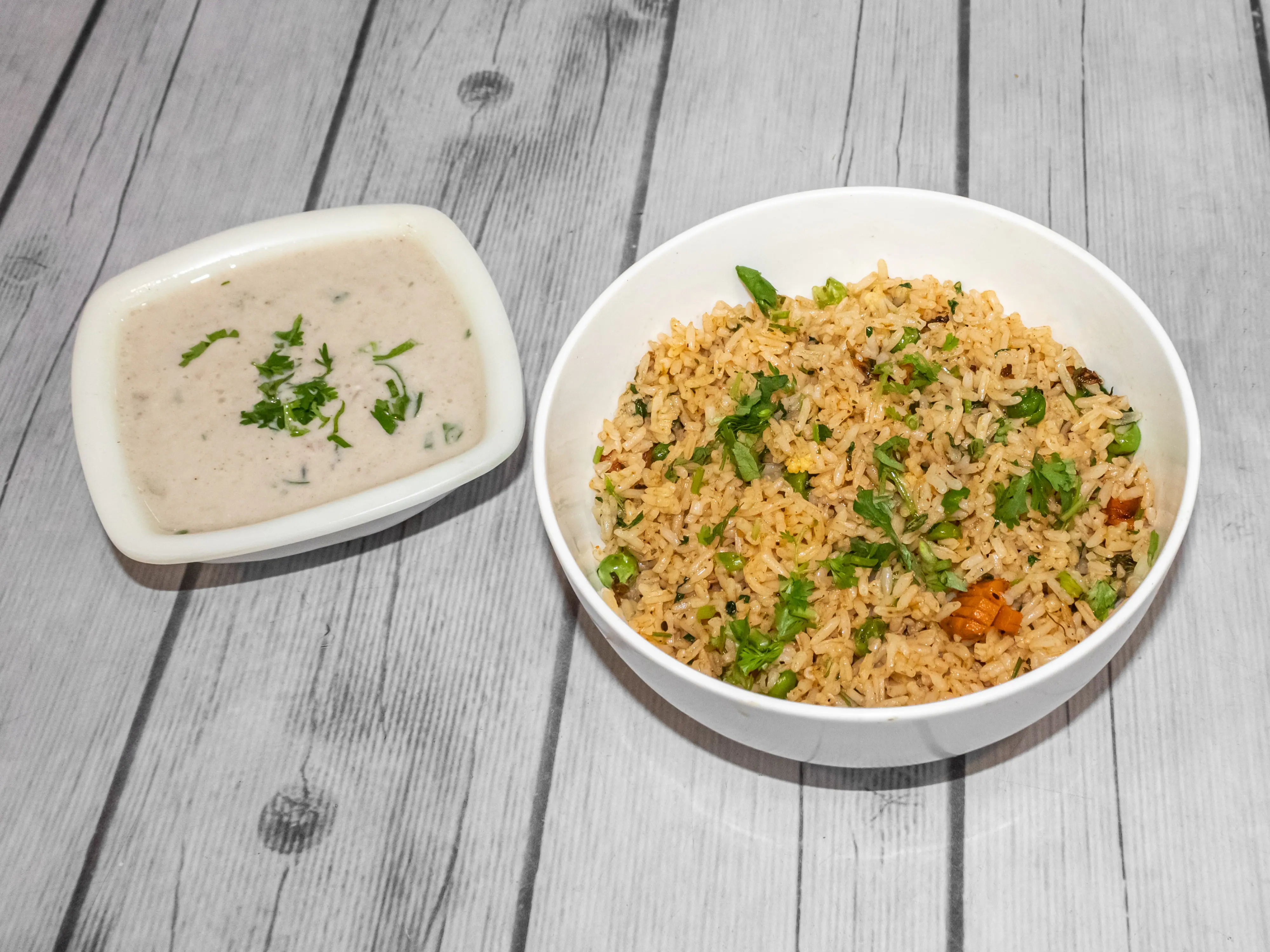 Veg Pulao With Raita