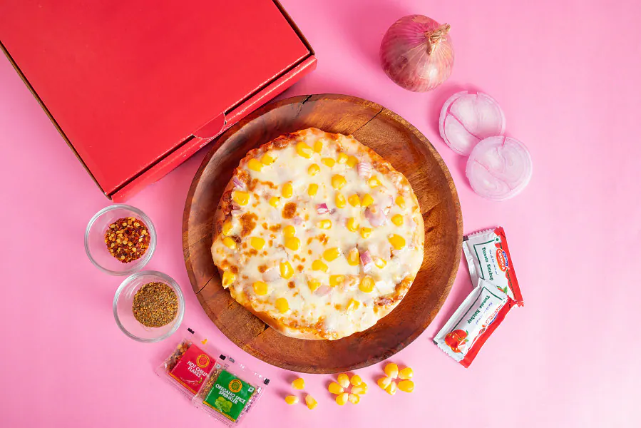 Cheese Onion Corn Pizza
