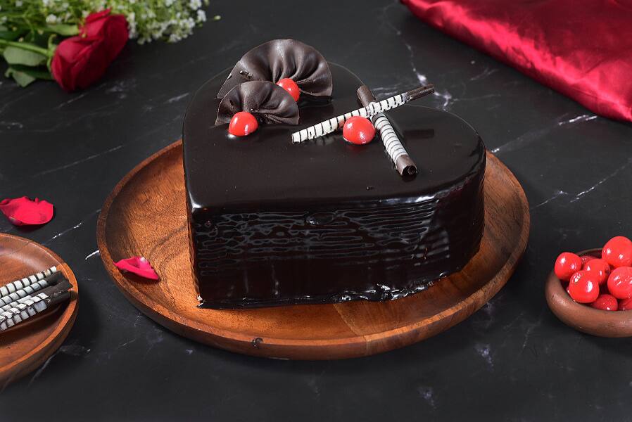 Choco Truffle Heart Shape Cake