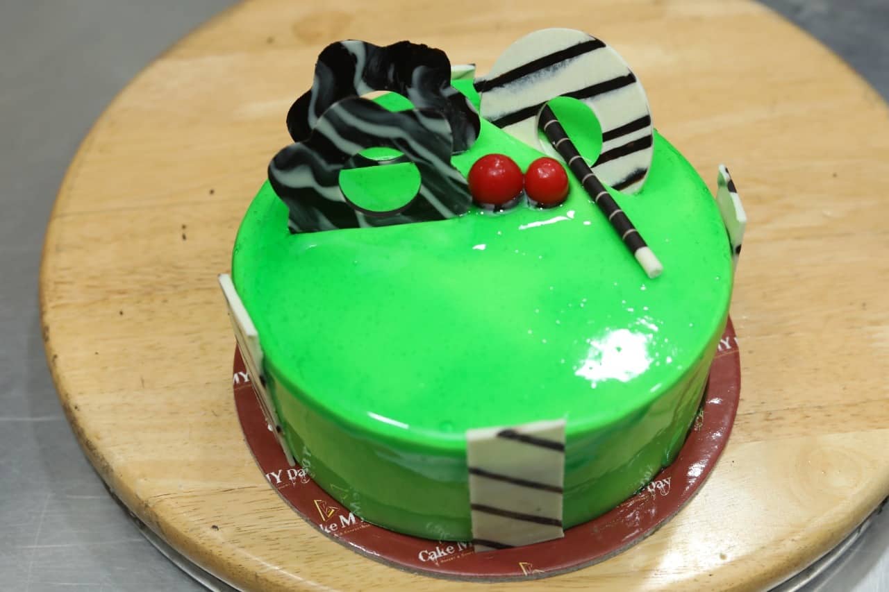 How To Make Green Apple Flavour Fresh Cream Cake | Green Apple Cake Recipe  - YouTube