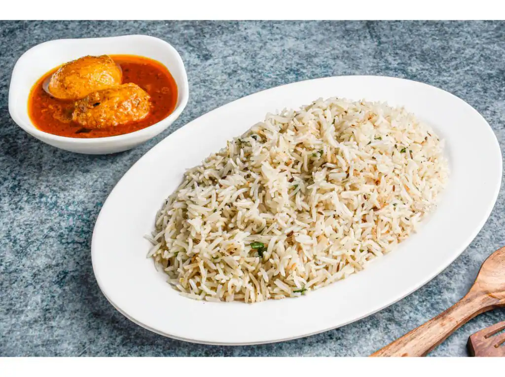 Jeera Rice With Egg Curry Combo