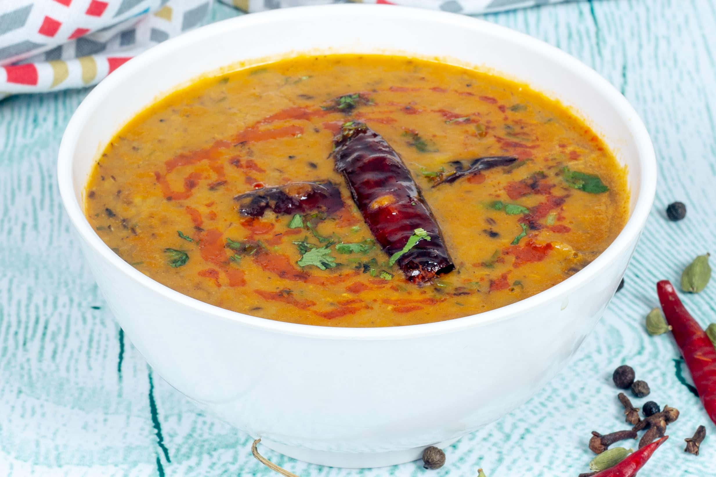 Dal Fry With 4 Chapati And Papad