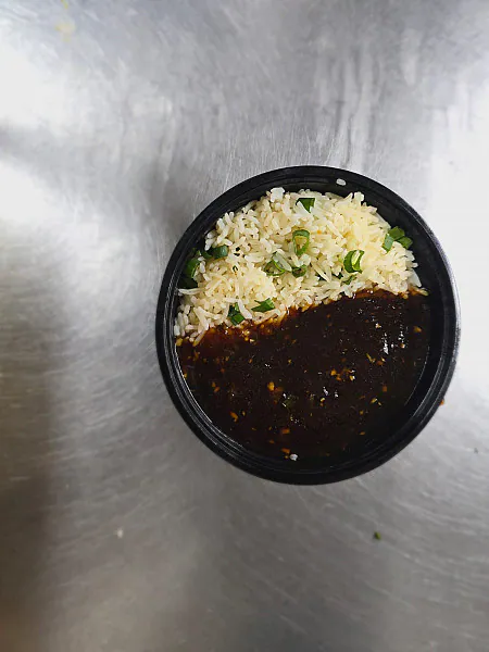 Chicken Fried Rice With Manchurian Gravy