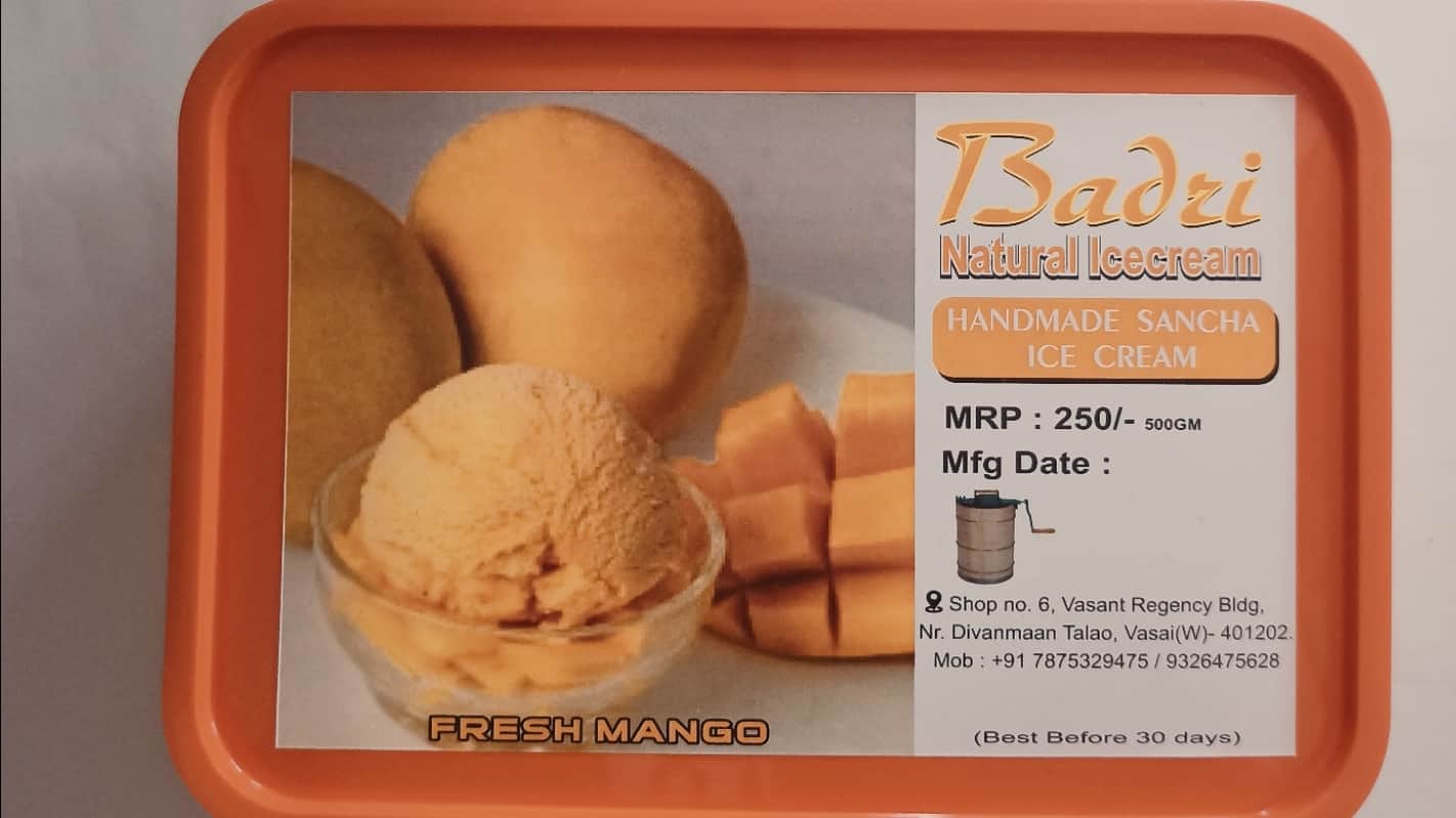 Fresh Mango Ice Cream [Tub, 500 Grams]
