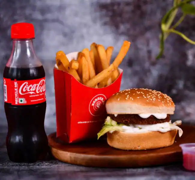 Chicken Burger Meal(burger+coca COLA +fries)