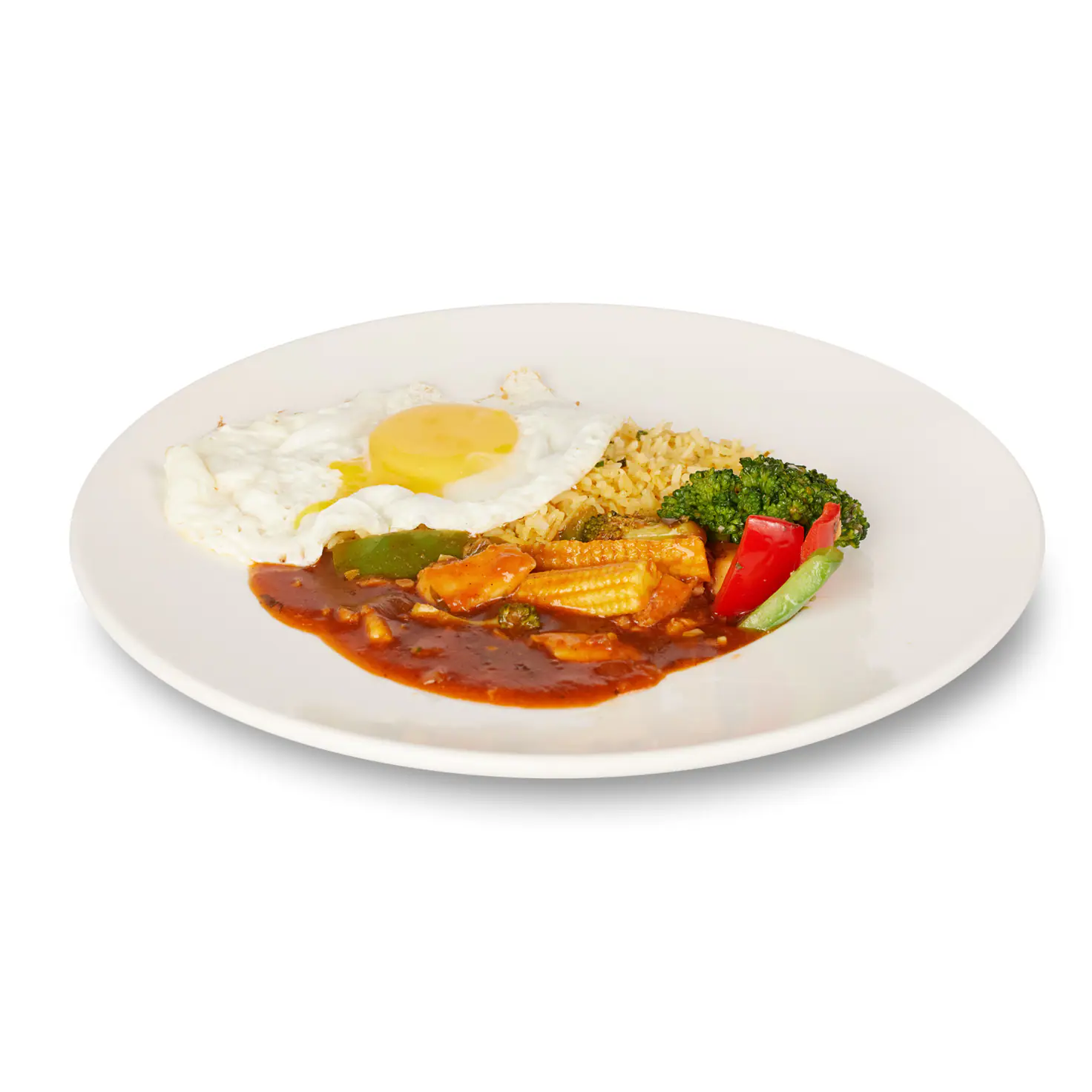 Stir Fried Oriental Chicken With Garlic Rice