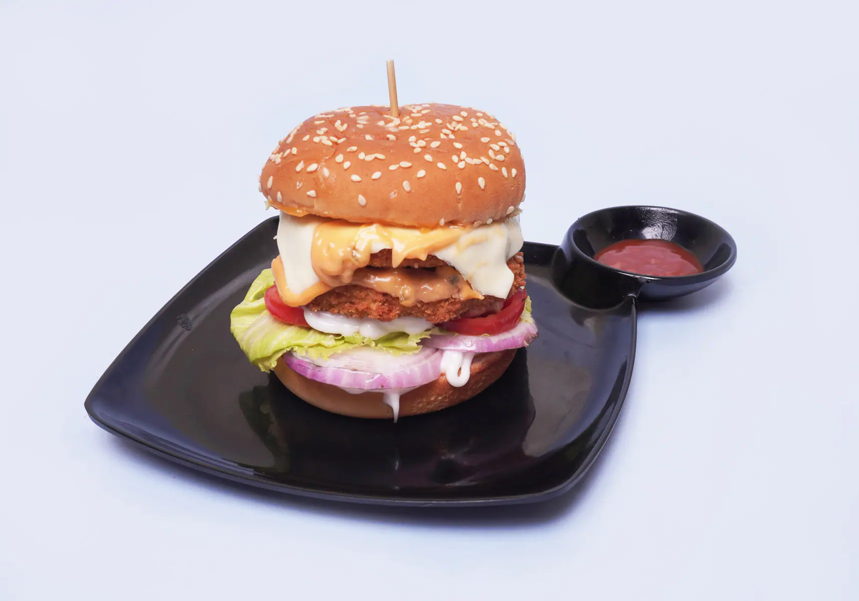 Veg Double Decker Burger