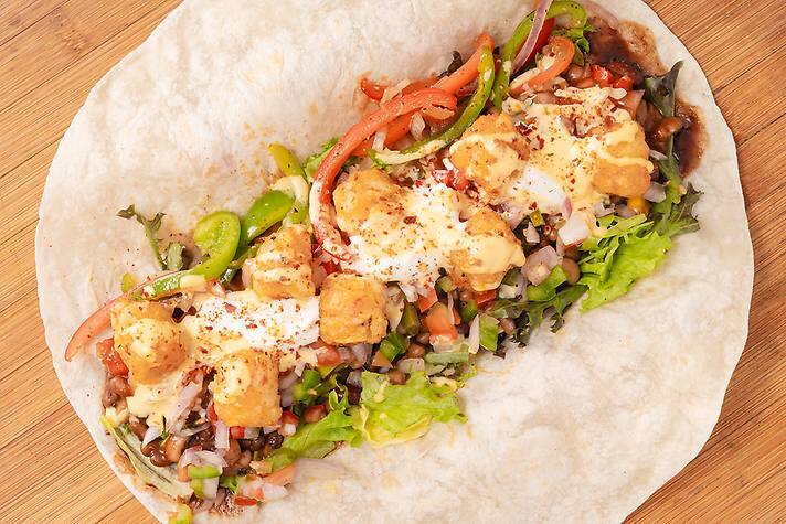 Crispy Hash Veggie Buritto Wrap