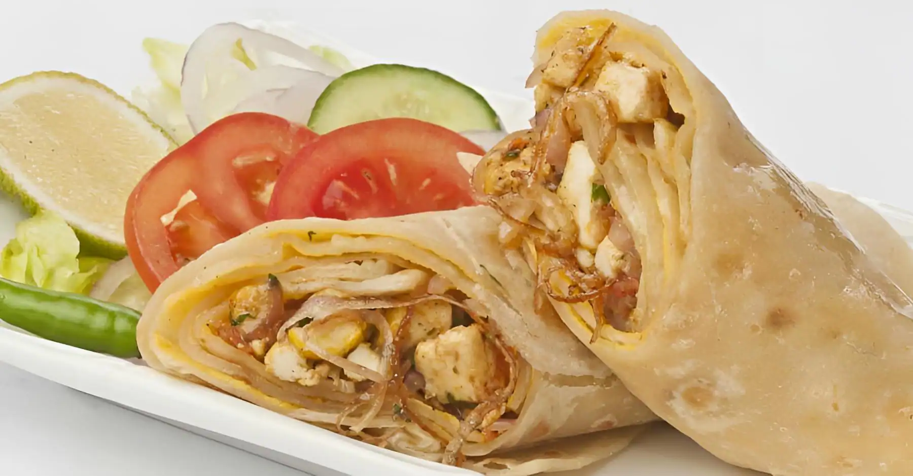 Afghani Paneer Tikka Roll