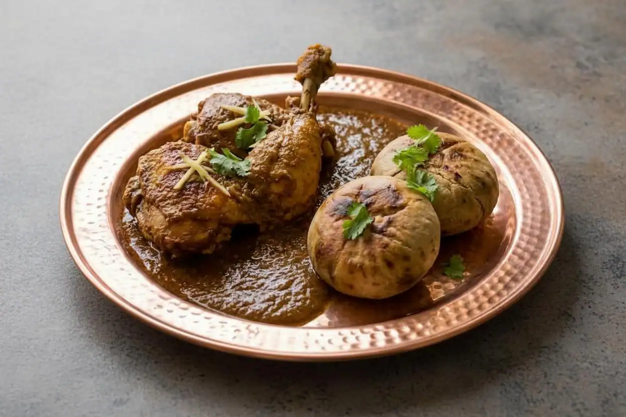 2 Pc Chicken Curry + 2 Pc Sattu Litti