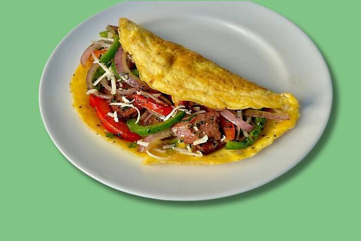 Peppers Sausage & Cheese Denver Omelette