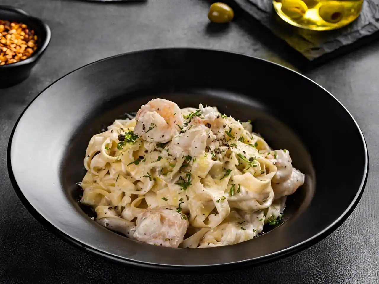 Creamy Prawn Fettuccine