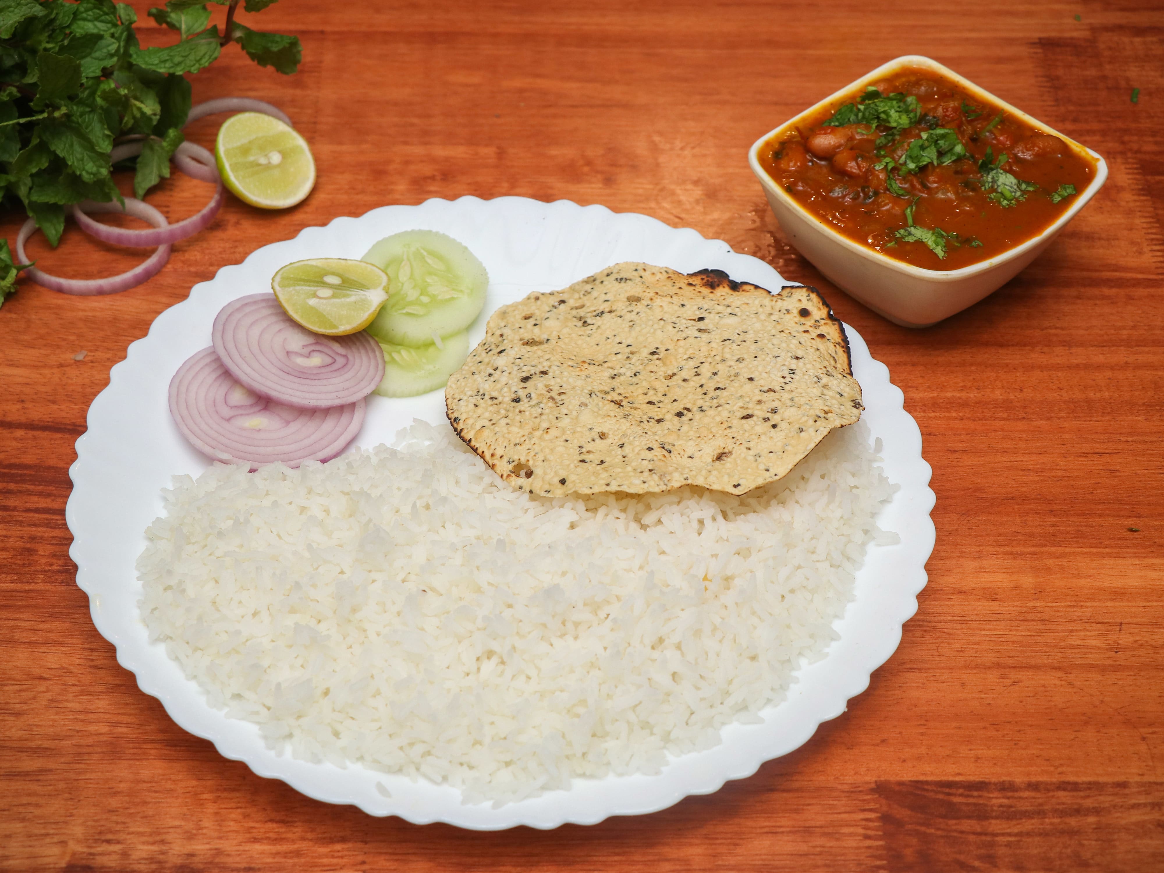 Rajma Chawal Thali