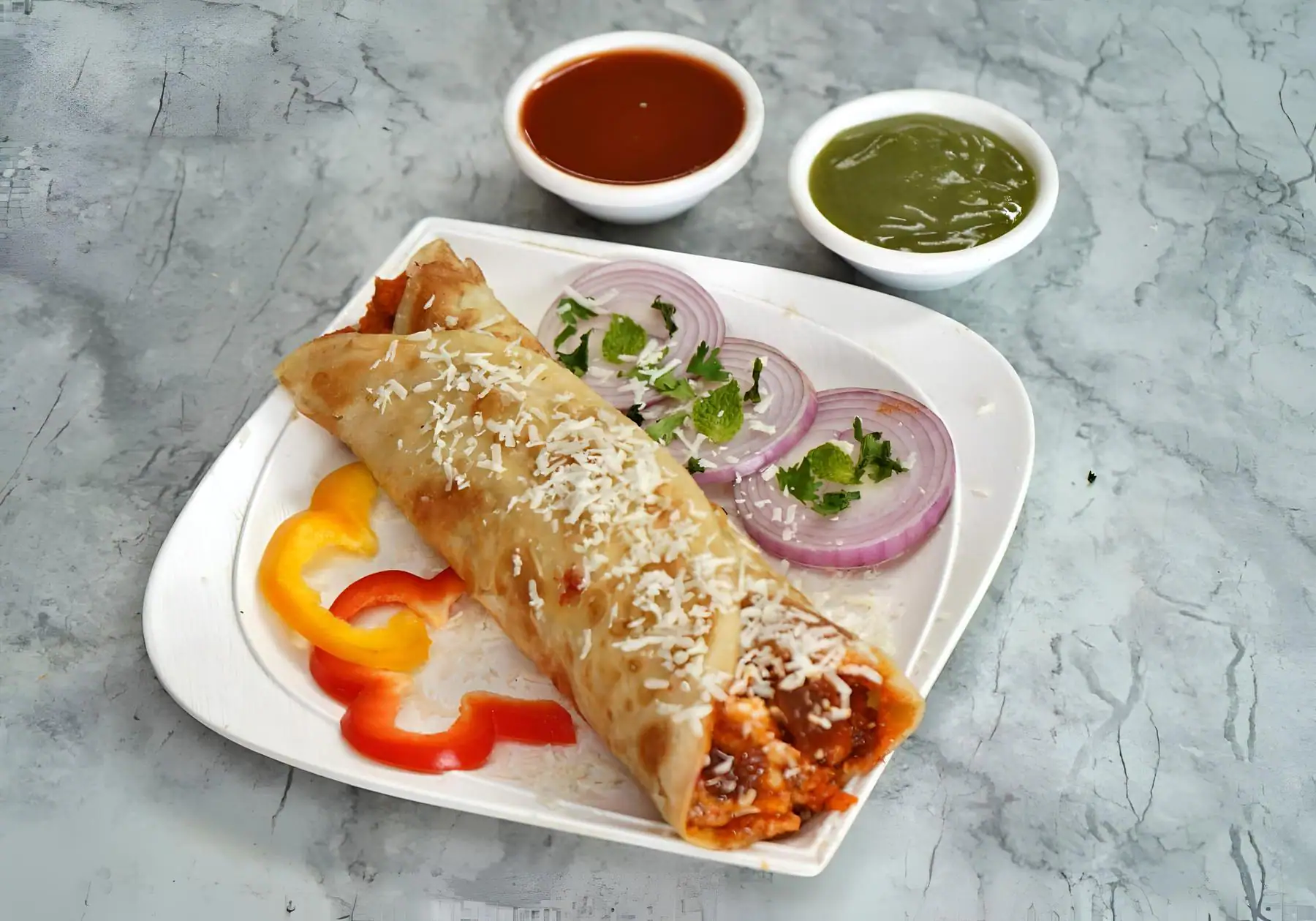 Cheese Chilli Manchurian Roll