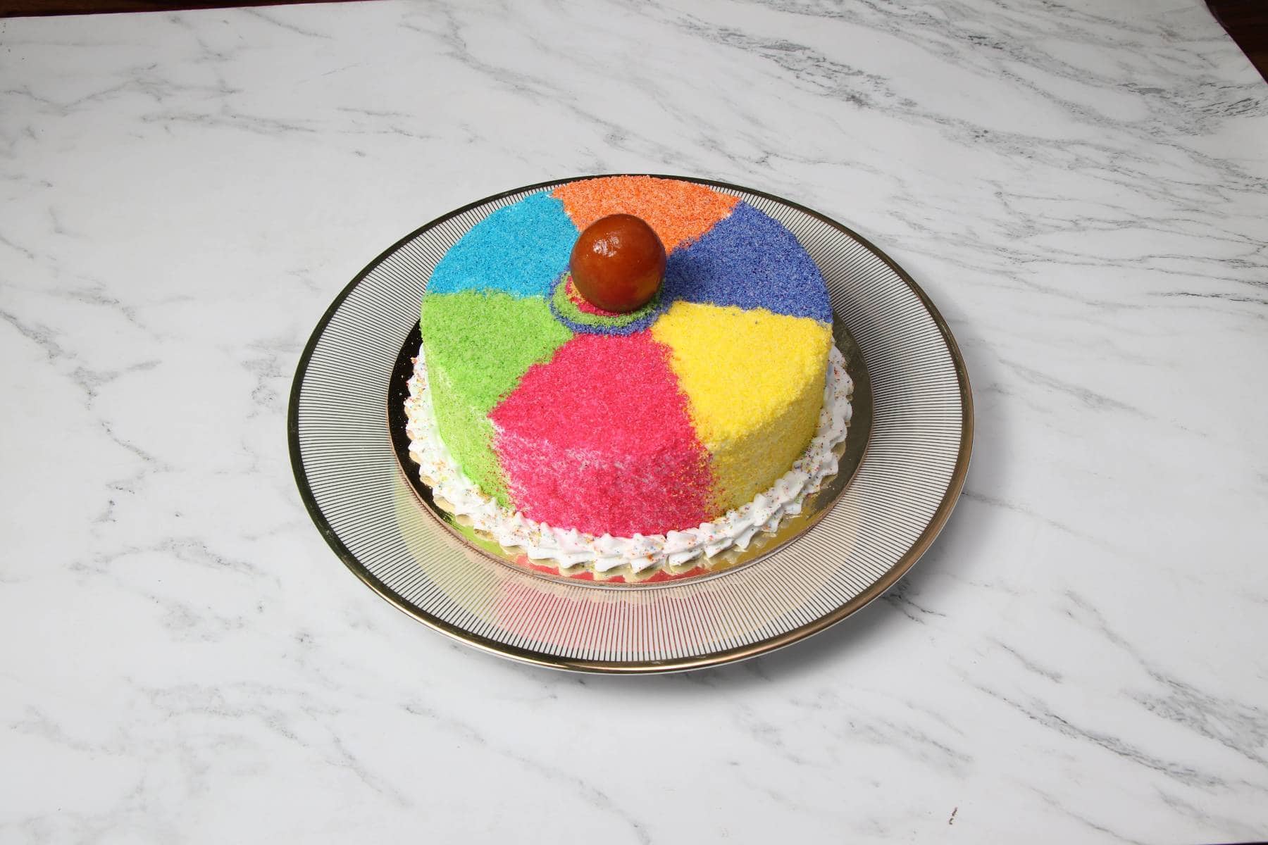 Colourful Holi Vanilla Cake [500 Grams]