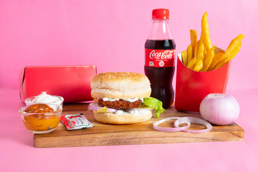 Fish Burger Meal(burger+coca COLA +fries)