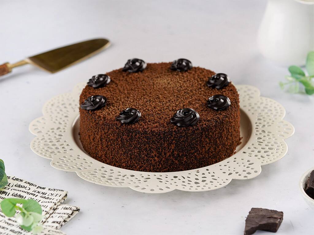 Round Chocolate Truffle Cake – Online Cake Wale