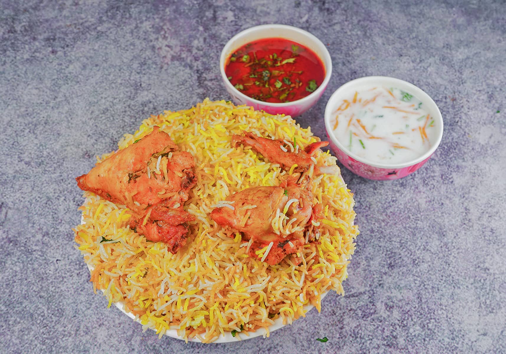 Hyderabadi Chicken Biryani [Double Piece]