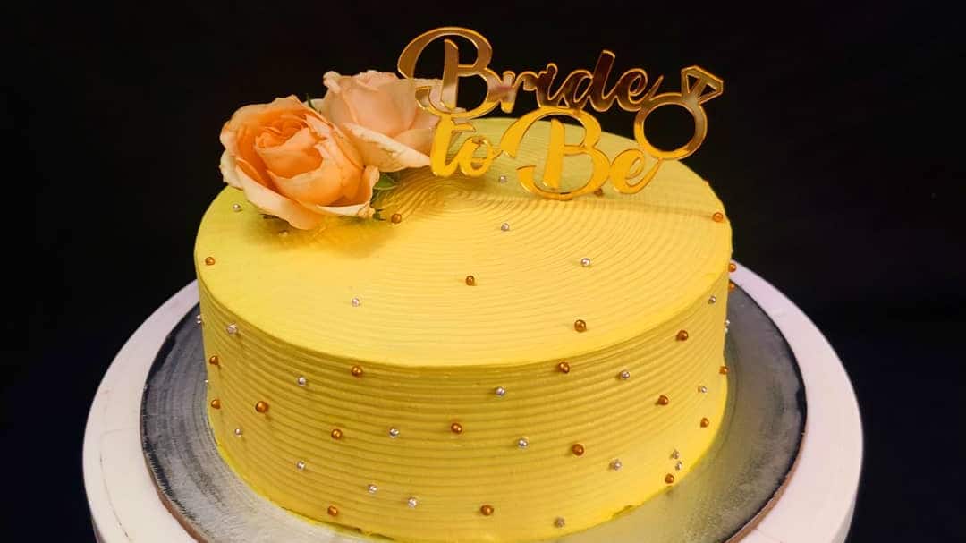 haldi ceremony cake decorations ideas|yellow cake design|latest tier cake  design|jasmees home world - YouTube