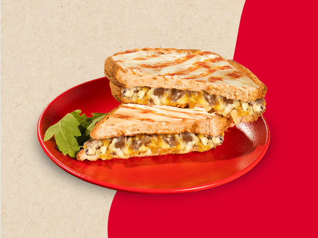Mushroom & Cheese Melt Sandwich