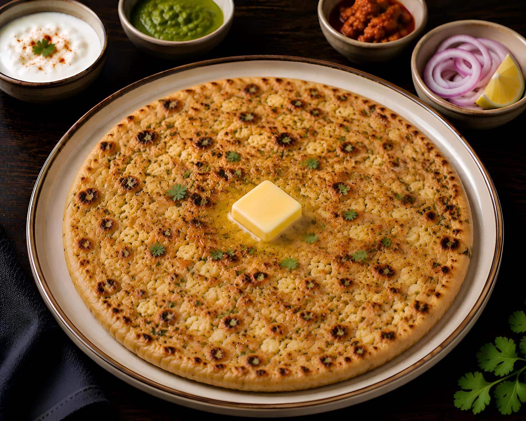 Aloo Pyaaz Paneer Paratha