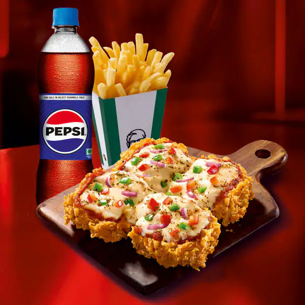 Chizza+Med Fries+Pepsi PET-Pizza With A KFC Twist