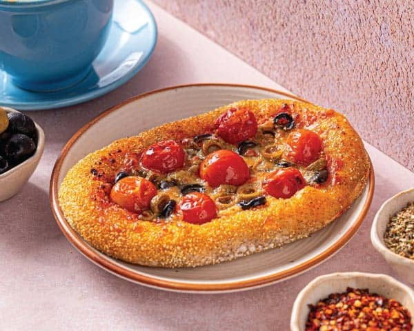 Cherry Tomato And Olive Flatbread