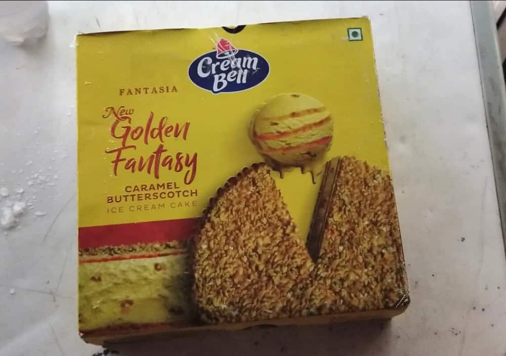 Golden fantasy ice cream cake... - Kirit's Icecream Official | Facebook